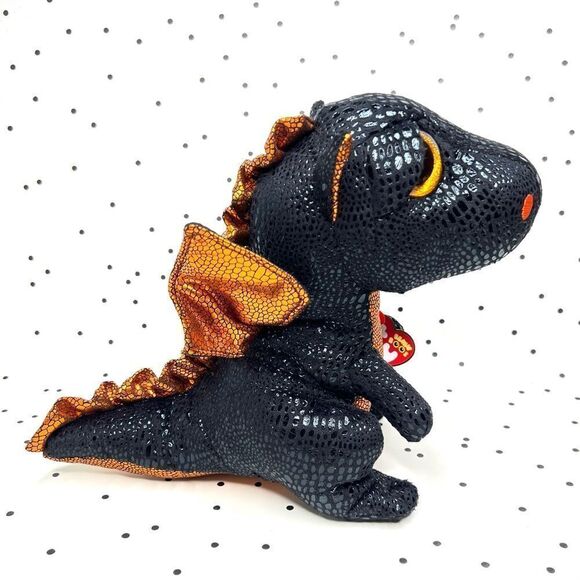 🧡 Beanie Boos 🧡 2017 Merlin the Dragon (Medium) Limited Halloween edition new - Picture 1 of 13